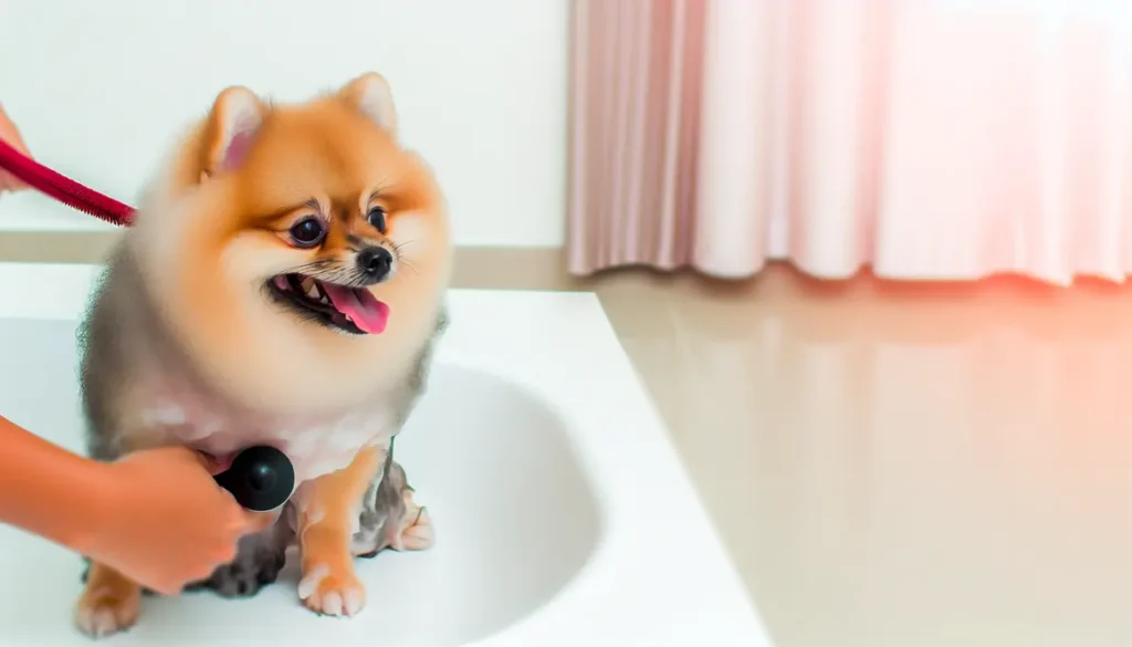 Banho Lulu pomerania Pelo Saudavel
