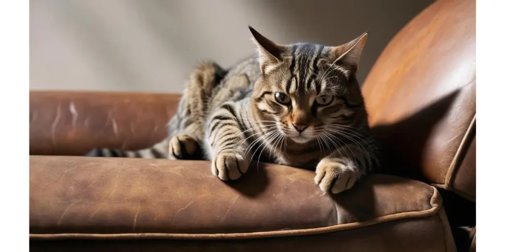 gato arranhando sofá
