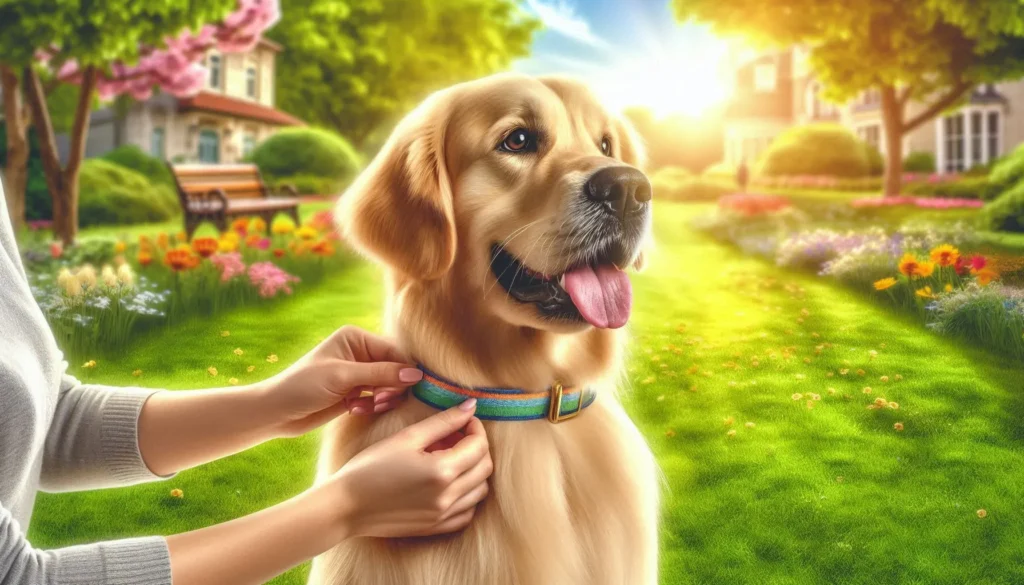 Alguem Colocando Coleira Em um Cachorro