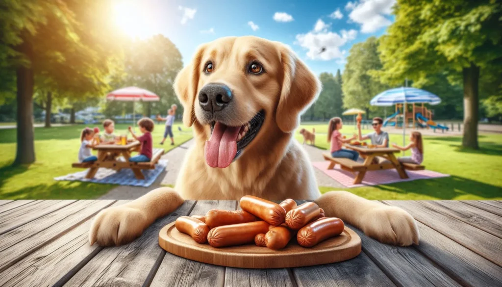 Cachorro Comendo Salsichas