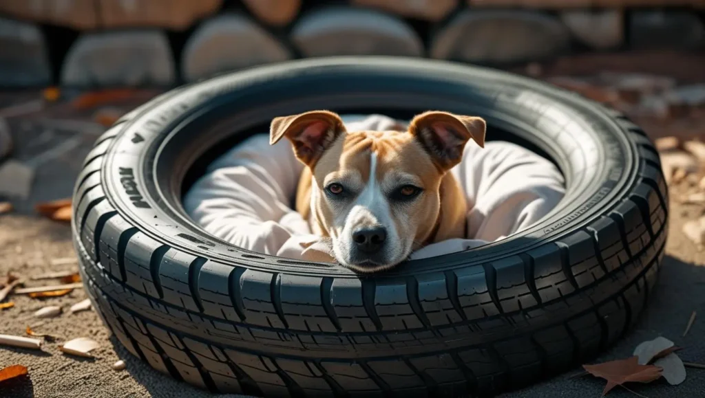 cama de pneu para cachorro