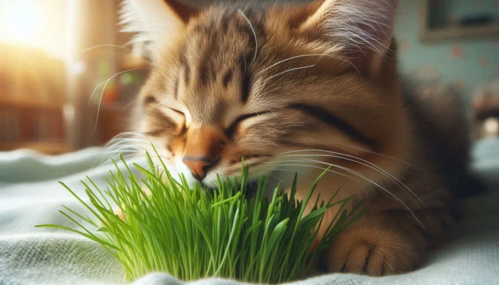 Gato Comendo Capim